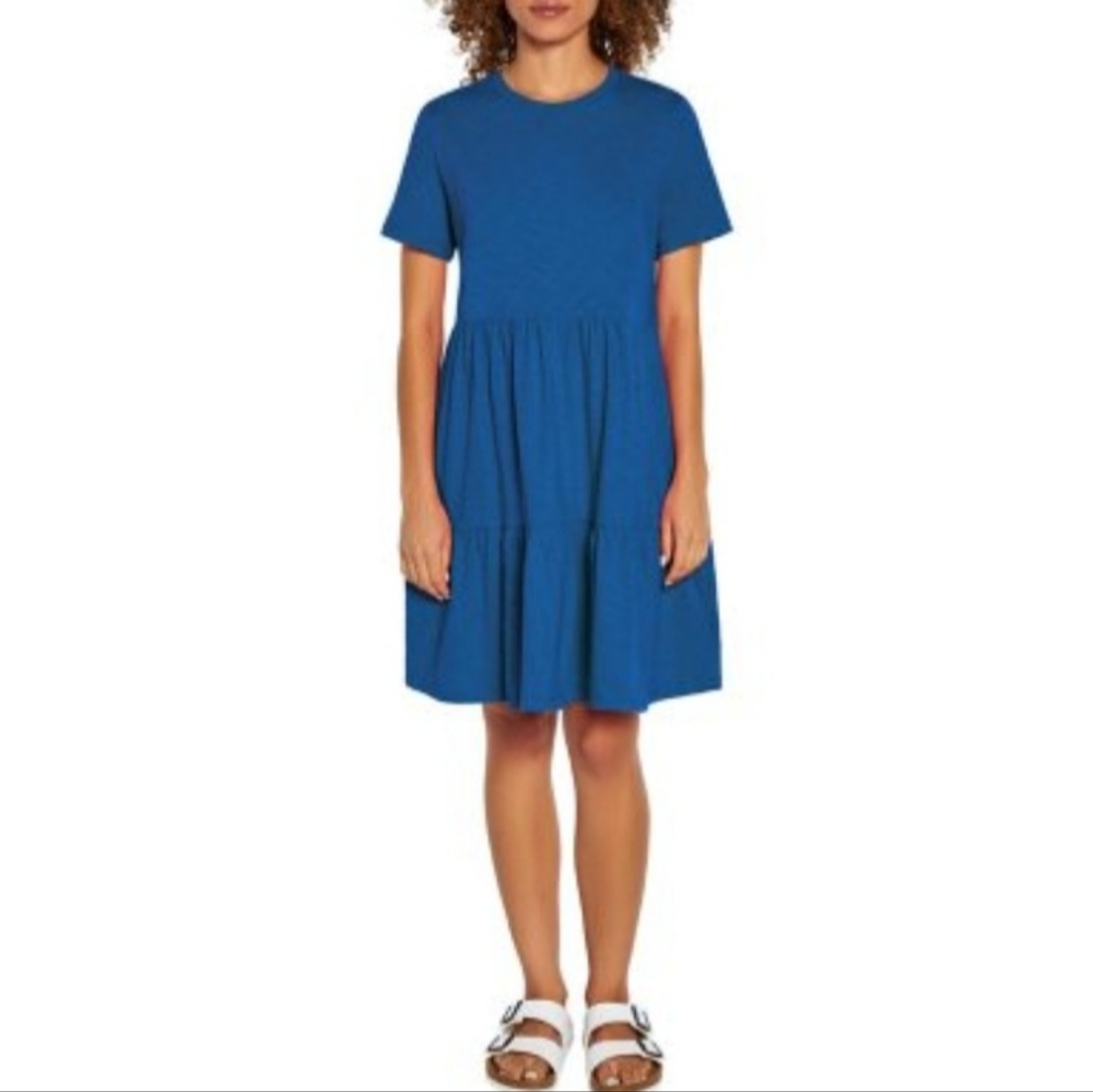 GAP women's blue 3 tiered dress